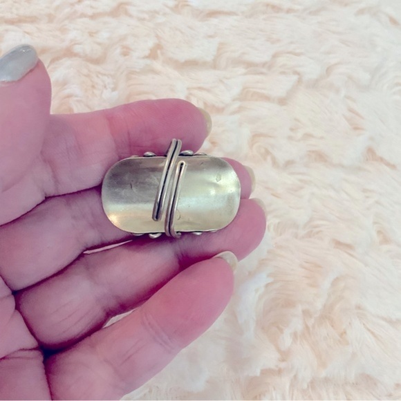 Blue stone Sterling Silver Handcrafted Large Adjustable One Size Fits Most - Picture 6 of 10